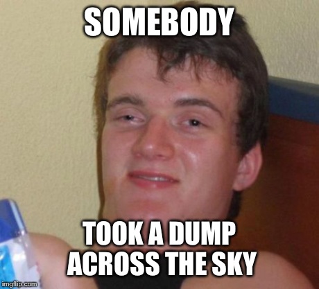 10 Guy Meme | SOMEBODY TOOK A DUMP ACROSS THE SKY | image tagged in memes,10 guy | made w/ Imgflip meme maker