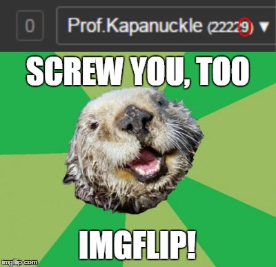 OCD Otter hates imgflip | SCREW YOU, TOO IMGFLIP! | made w/ Imgflip meme maker