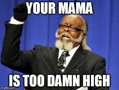 Too Damn High Meme | YOUR MAMA IS TOO DAMN HIGH | image tagged in memes,too damn high | made w/ Imgflip meme maker