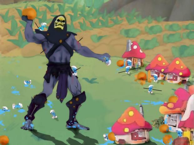 Skeletor Smurfs Blank Meme Template