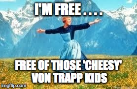 Look At All These | I'M FREE . . . . FREE OF THOSE 'CHEESY' VON TRAPP KIDS | image tagged in memes,look at all these | made w/ Imgflip meme maker