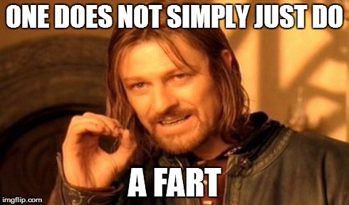 One Does Not Simply | ONE DOES NOT SIMPLY JUST DO A FART | image tagged in memes,one does not simply | made w/ Imgflip meme maker