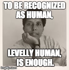 TO BE RECOGNIZED AS HUMAN, LEVELLY HUMAN, IS ENOUGH. | image tagged in ferguson,michael brown | made w/ Imgflip meme maker