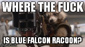 WHERE THE F**K IS BLUE FALCON RACOON? | made w/ Imgflip meme maker