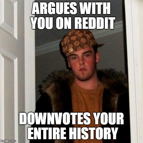 Scumbag Steve | ARGUES WITH YOU ON REDDIT DOWNVOTES YOUR ENTIRE HISTORY | image tagged in memes,scumbag steve,AdviceAnimals | made w/ Imgflip meme maker