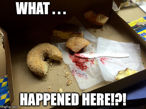 Donut Murders | WHAT . . . HAPPENED HERE!?! | image tagged in donut,murder | made w/ Imgflip meme maker