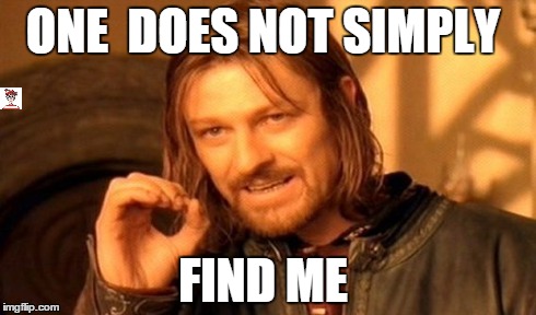 ONE  DOES NOT SIMPLY FIND ME | image tagged in memes,one does not simply,waldo | made w/ Imgflip meme maker