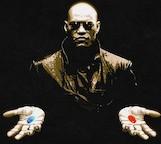 morpheus red and blue pill Blank Meme Template