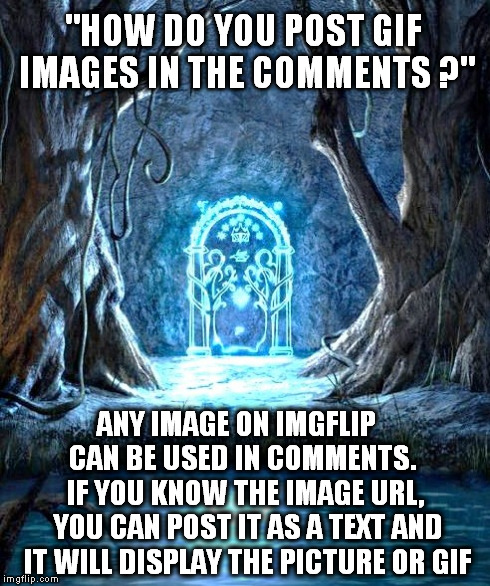 Advice and open practice in the comments! | "HOW DO YOU POST GIF IMAGES IN THE COMMENTS ?" ANY IMAGE ON IMGFLIP     CAN BE USED IN COMMENTS.     IF YOU KNOW THE IMAGE URL,   YOU CAN PO | image tagged in memes,reaction gifs,gifs in comments,speak friend and enter | made w/ Imgflip meme maker
