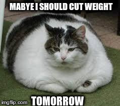 TOMORROW MABYE I SHOULD CUT WEIGHT | made w/ Imgflip meme maker