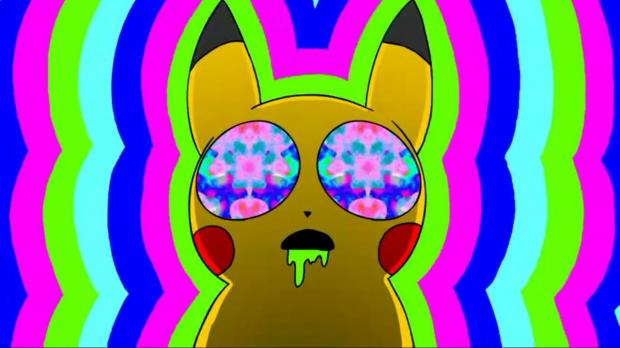 High Quality pikachu on acid - rainbow Blank Meme Template