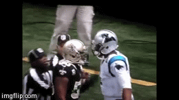 Cam Newton Can't Fight | image tagged in gifs,nfl | made w/ Imgflip video-to-gif maker