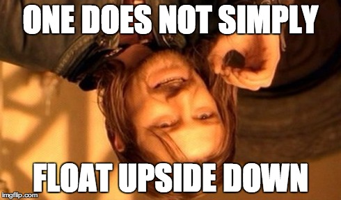 One Does Not Simply | ONE DOES NOT SIMPLY FLOAT UPSIDE DOWN | image tagged in memes,one does not simply | made w/ Imgflip meme maker