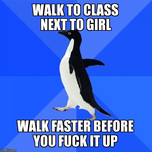 Socially Awkward Penguin Meme | image tagged in memes,socially awkward penguin | made w/ Imgflip meme maker