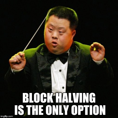 BLOCK HALVING IS THE ONLY OPTION | made w/ Imgflip meme maker