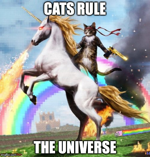 Welcome To The Internets | CATS RULE THE UNIVERSE | image tagged in memes,welcome to the internets | made w/ Imgflip meme maker