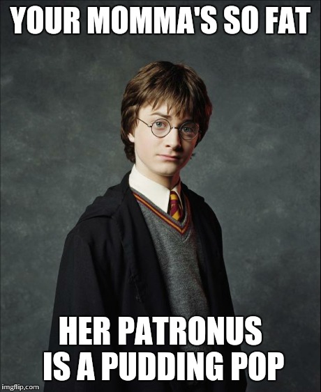 Harry Potter | YOUR MOMMA'S SO FAT HER PATRONUS IS A PUDDING POP | image tagged in harry potter | made w/ Imgflip meme maker