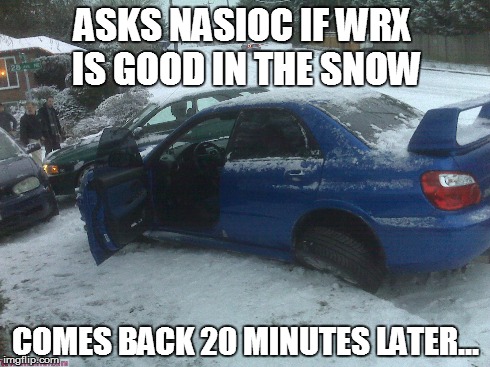 subaru snow meme