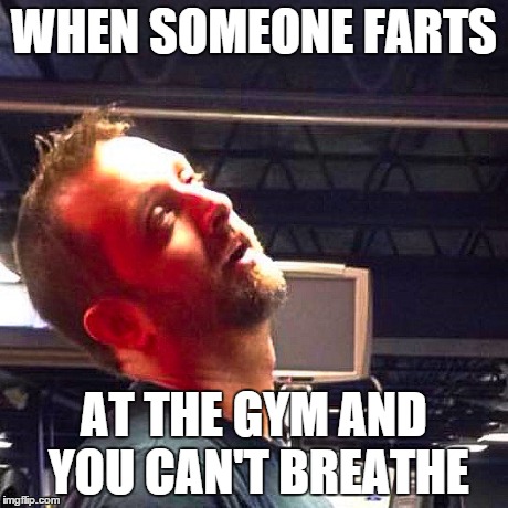 Ecstatic Eric | WHEN SOMEONE FARTS AT THE GYM AND YOU CAN'T BREATHE | image tagged in gym,gymguy,gymlife,farts,meme,memes | made w/ Imgflip meme maker