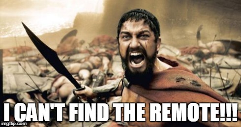 This has probably been done, but it's how I feel when it happens. | I CAN'T FIND THE REMOTE!!! | image tagged in memes,sparta leonidas | made w/ Imgflip meme maker
