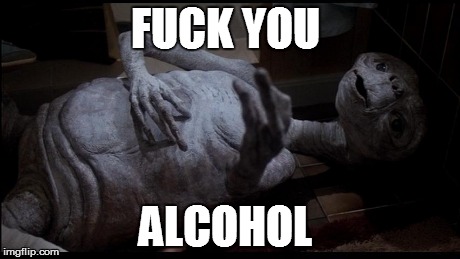 The way I feel today.... | F**K YOU ALCOHOL | image tagged in alcohol,fuck,sick,ill,drunk,hangover | made w/ Imgflip meme maker