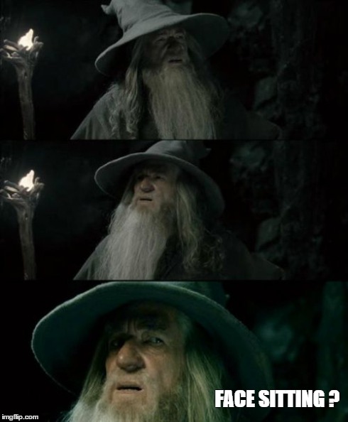 Confused Gandalf | FACE SITTING ? | image tagged in memes,confused gandalf | made w/ Imgflip meme maker