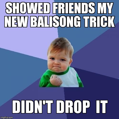 Success Kid Meme | SHOWED FRIENDS MY NEW BALISONG TRICK DIDN'T DROP  IT | image tagged in memes,success kid | made w/ Imgflip meme maker