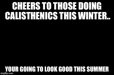 Leonardo Dicaprio Cheers | CHEERS TO THOSE DOING CALISTHENICS THIS WINTER.. YOUR GOING TO LOOK GOOD THIS SUMMER | image tagged in memes,leonardo dicaprio cheers | made w/ Imgflip meme maker