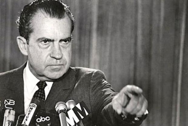 Nixon pointing Blank Meme Template