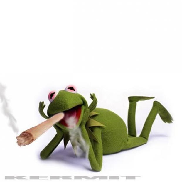 Smoking Kermit Blank Meme Template