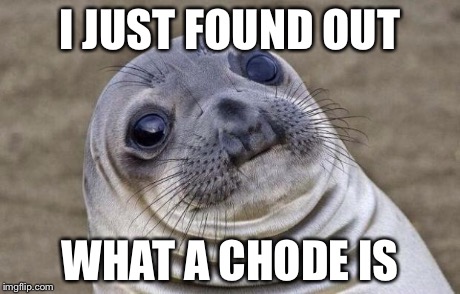 Google images really scarred me | I JUST FOUND OUT WHAT A CHODE IS | image tagged in memes,awkward moment sealion,chode,sexually oblivious rhino,random tags so you laugh,cough cough fat people | made w/ Imgflip meme maker