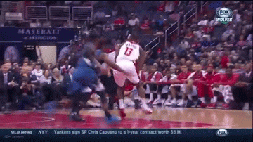 Andre Miller's putback slam rejected by the rim (GIF)