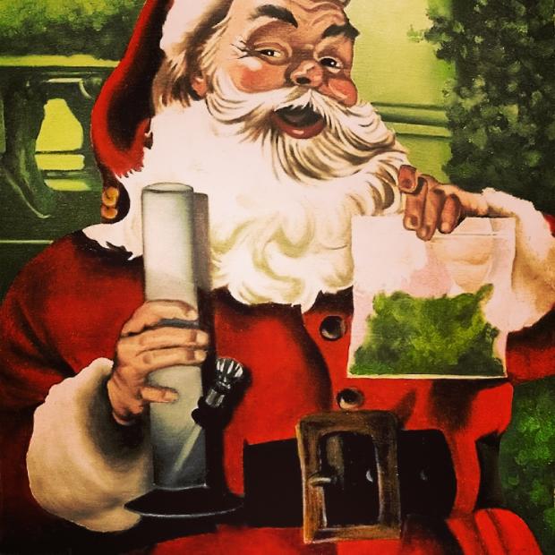 Stoned Santa (@kcghostt) Blank Meme Template