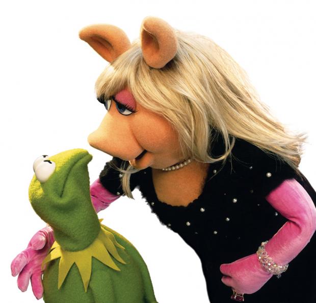 High Quality piggy and kermit Blank Meme Template