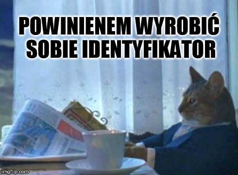 I Should Buy A Boat Cat Meme | POWINIENEM WYROBIĆ SOBIE IDENTYFIKATOR | image tagged in memes,i should buy a boat cat | made w/ Imgflip meme maker