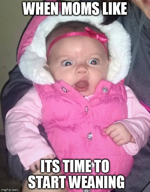 WHEN MOMS LIKE ITS TIME TO START WEANING | image tagged in she mad | made w/ Imgflip meme maker