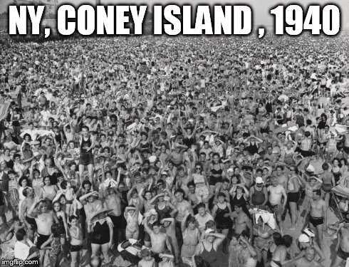NY, CONEY ISLAND , 1940 | made w/ Imgflip meme maker