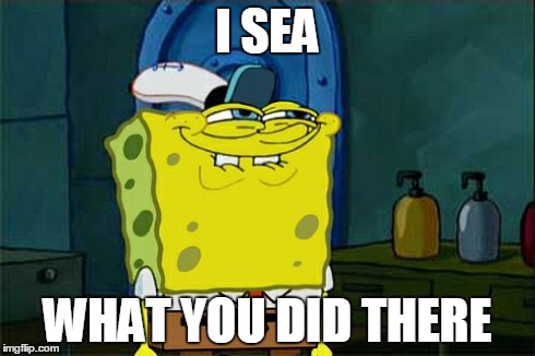 Don't You Squidward Meme | I SEA WHAT YOU DID THERE | image tagged in memes,dont you squidward | made w/ Imgflip meme maker