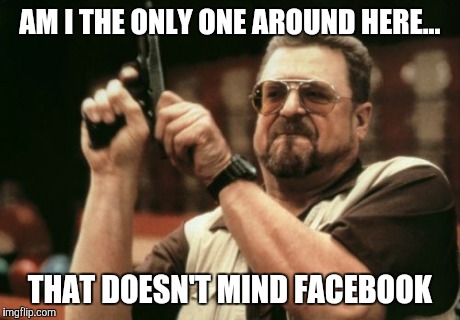 Am I The Only One Around Here Meme | AM I THE ONLY ONE AROUND HERE... THAT DOESN'T MIND FACEBOOK | image tagged in memes,am i the only one around here | made w/ Imgflip meme maker