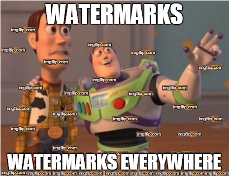 X, X Everywhere | WATERMARKS WATERMARKS EVERYWHERE | image tagged in x x everywhere,watermarks,imgflip | made w/ Imgflip meme maker