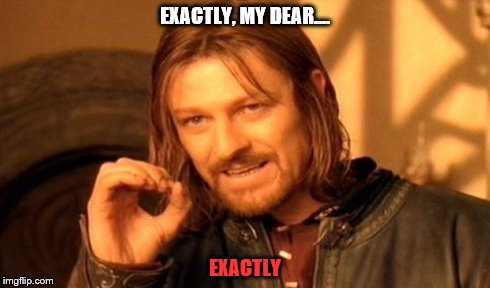 One Does Not Simply Meme | EXACTLY, MY DEAR.... EXACTLY | image tagged in memes,one does not simply | made w/ Imgflip meme maker