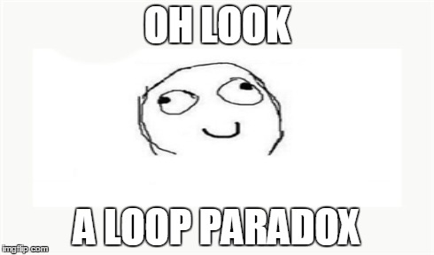 OH LOOK A LOOP PARADOX | made w/ Imgflip meme maker