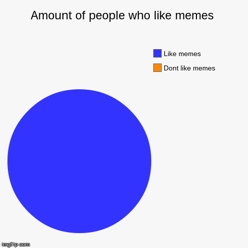Amount of people who like memes | Dont like memes, Like memes | image tagged in funny,pie charts | made w/ Imgflip chart maker