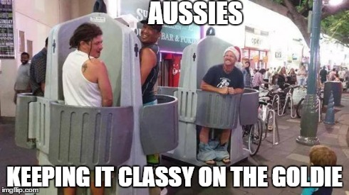 keep it classy | AUSSIES KEEPING IT CLASSY ON THE GOLDIE | image tagged in open air dunny toilet,keep it classy,no more,wtf,gold coast australia,tourisim | made w/ Imgflip meme maker