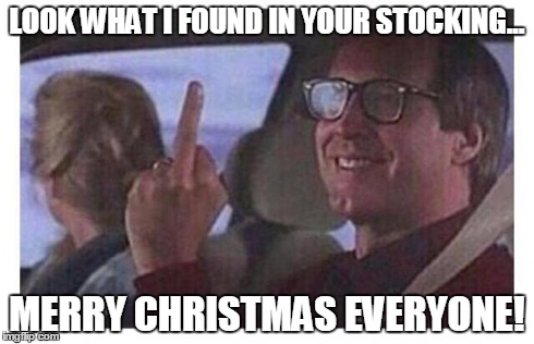 Christmas Vacation | LOOK WHAT I FOUND IN YOUR STOCKING... MERRY CHRISTMAS EVERYONE! | image tagged in christmas vacation | made w/ Imgflip meme maker