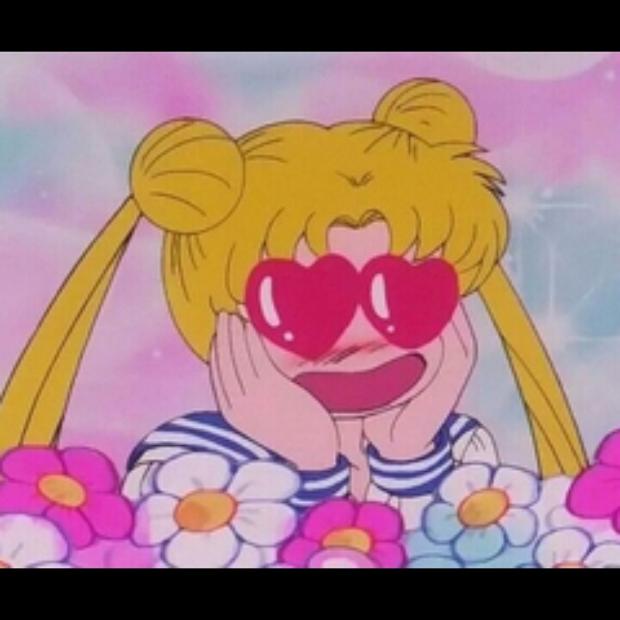 Sailor Moon Heart Emoji Blank Template Imgflip