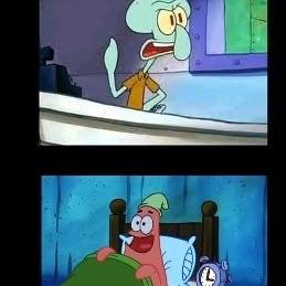 Squidward and patrick Blank Meme Template