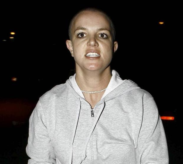 High Quality crazy bald britney spears Blank Meme Template