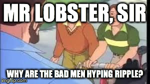 MR LOBSTER, SIR WHY ARE THE BAD MEN HYPING RIPPLE? | made w/ Imgflip meme maker