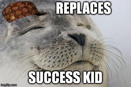 Satisfied Seal Meme | REPLACES SUCCESS KID | image tagged in memes,satisfied seal,scumbag | made w/ Imgflip meme maker